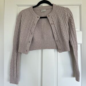 Urban Outfitters Mauve Cropped Sweater